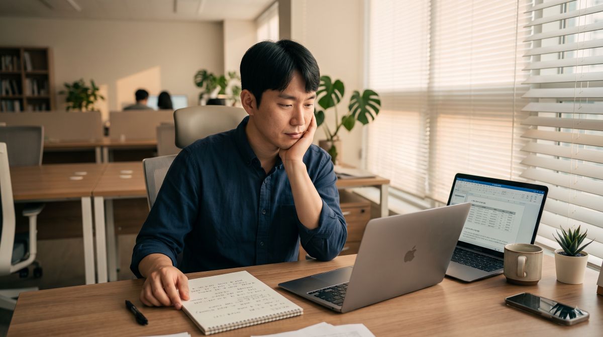 노트북을 바라보며 다시 한번 생각을 한다